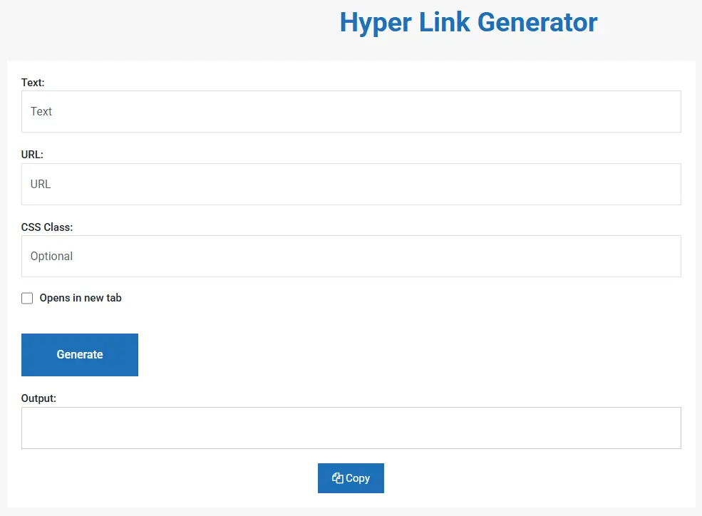How to Use the Hyperlink Generator Tool